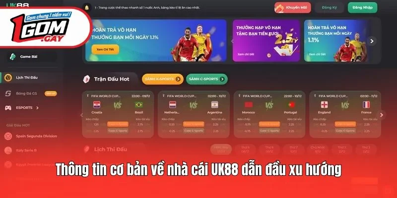 Thông tin cơ bản về nhà cái Uk88 dẫn đầu xu hướng